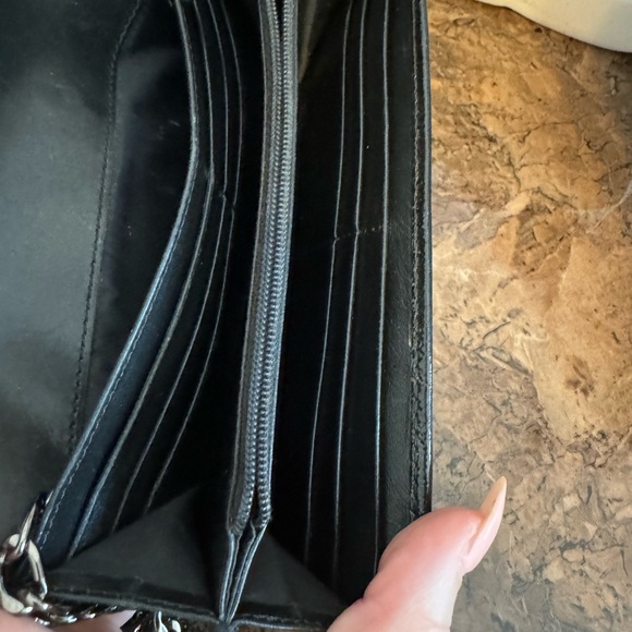 Burberry leather and canvas long wallet with COA and unbranded chain - Picture 7 of 13